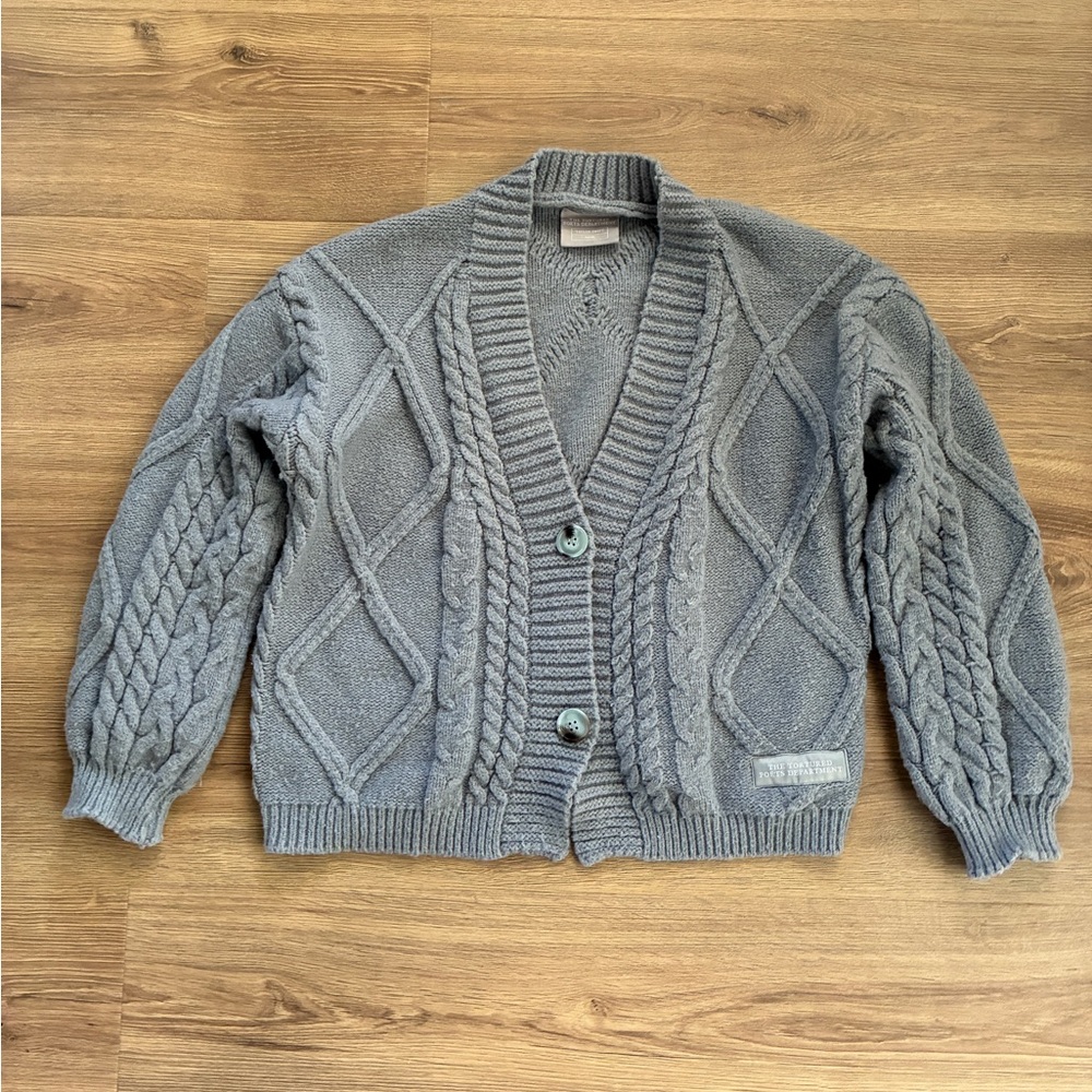 Taylor Swift the tortured poets department Gray Cable Knit Cardigan size xs/sm